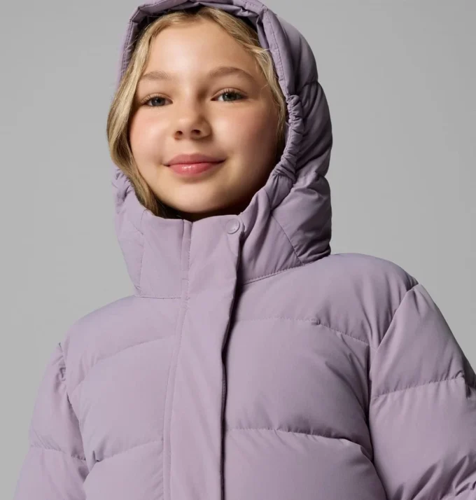 Amaze Puff™ Lange Kapuzenjacke für Mädchen