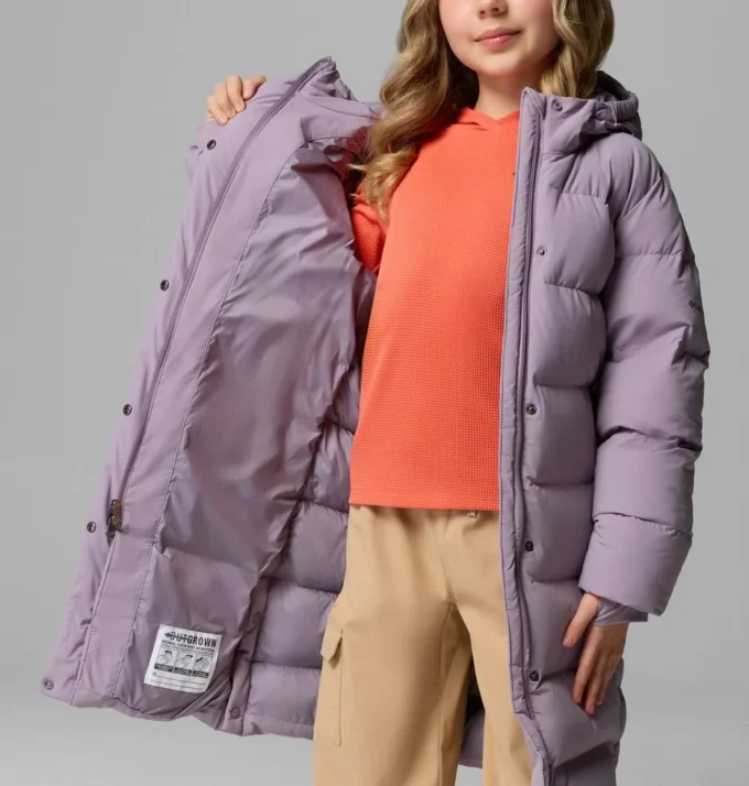 Amaze Puff™ Lange Kapuzenjacke für Mädchen