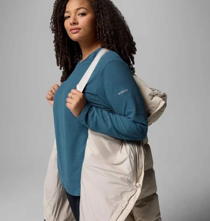 Damen Amaze Puff™ Lange Kapuzenjacke – Übergrößen