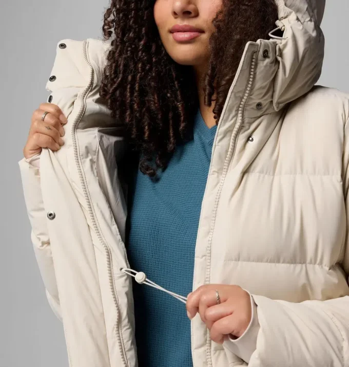 Damen Amaze Puff™ Lange Kapuzenjacke – Übergrößen