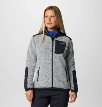 Damen Arctic Crest™ Sherpa Fleecejacke mit durchgehendem Reißverschluss
