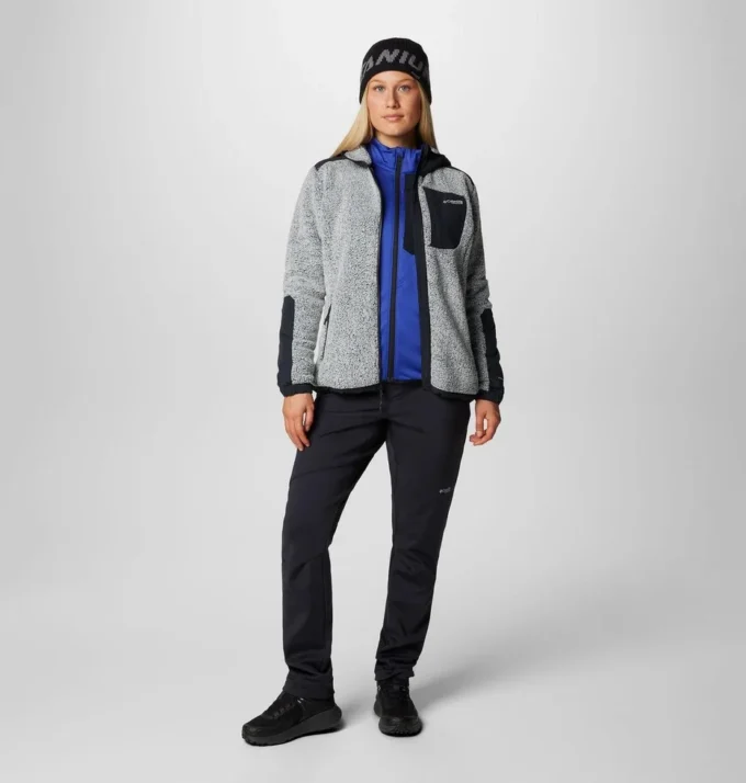 Damen Arctic Crest™ Sherpa Fleecejacke mit durchgehendem Reißverschluss