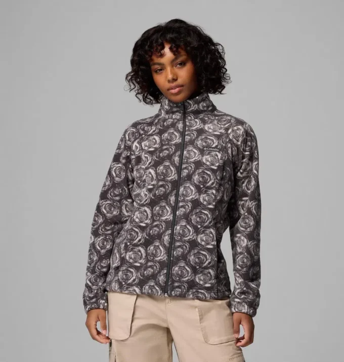 Damen Benton Springs™ Fleecejacke mit Print und durchgehendem Reißverschluss