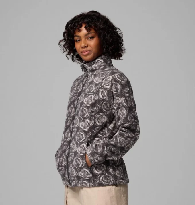 Damen Benton Springs™ Fleecejacke mit Print und durchgehendem Reißverschluss