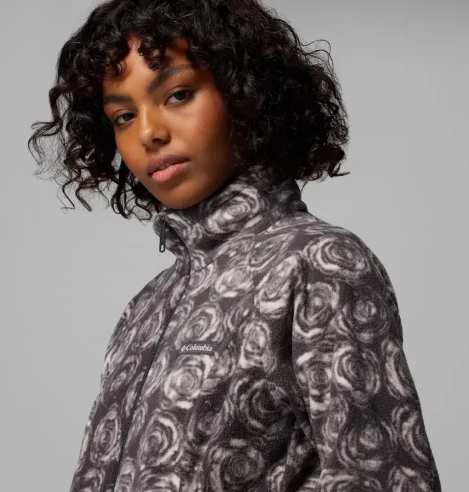 Damen Benton Springs™ Fleecejacke mit Print und durchgehendem Reißverschluss