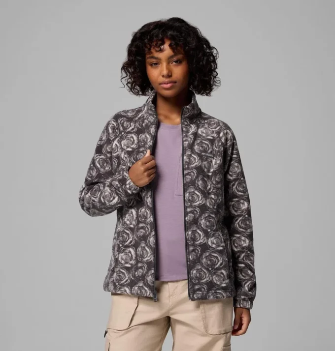 Damen Benton Springs™ Fleecejacke mit Print und durchgehendem Reißverschluss