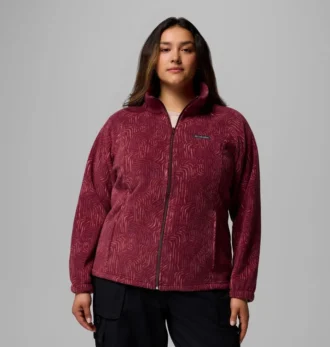 Damen Benton Springs™ Fleecejacke mit Print und durchgehendem Reißverschluss – Übergrößen