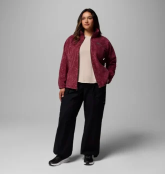 Damen Benton Springs™ Fleecejacke mit Print und durchgehendem Reißverschluss – Übergrößen