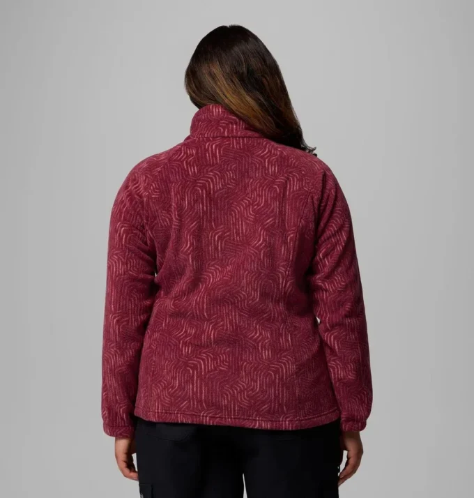 Damen Benton Springs™ Fleecejacke mit Print und durchgehendem Reißverschluss – Übergrößen