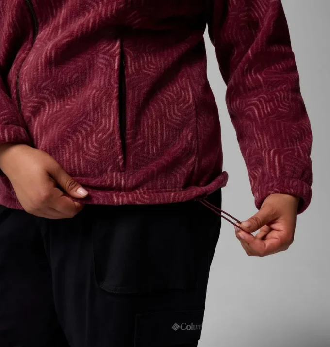 Damen Benton Springs™ Fleecejacke mit Print und durchgehendem Reißverschluss – Übergrößen