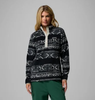 Damen Benton Springs™ Pullover mit Halbdruckknöpfen und Print