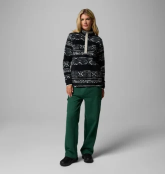 Damen Benton Springs™ Pullover mit Halbdruckknöpfen und Print