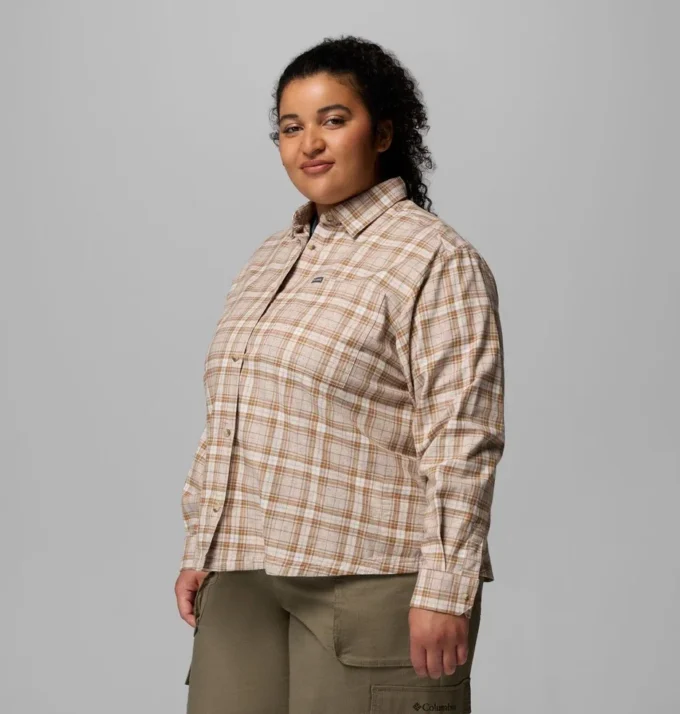 Damen Blue Point Creek™ Gewebtes Langarmhemd – Übergrößen Damen Blue Point Creek™ Gewebtes Langarmhemd – Übergrößen