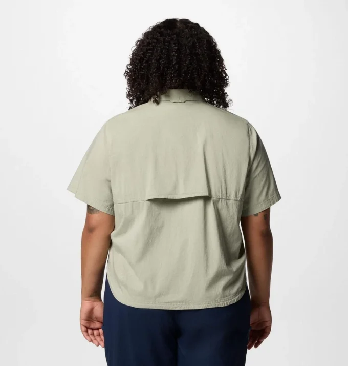 Damen Brea Falls™ Gewebtes Kurzarmhemd – Übergröße