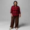 Damen Calico Basin™ Flanellhemd mit langen Ärmeln – Übergröße