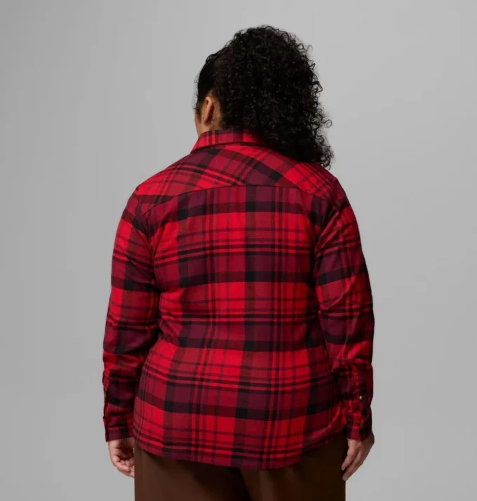 Damen Calico Basin™ Flanellhemd mit langen Ärmeln – Übergröße