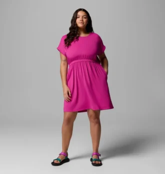 Damen Chill River™ Kurzarmkleid – Übergröße