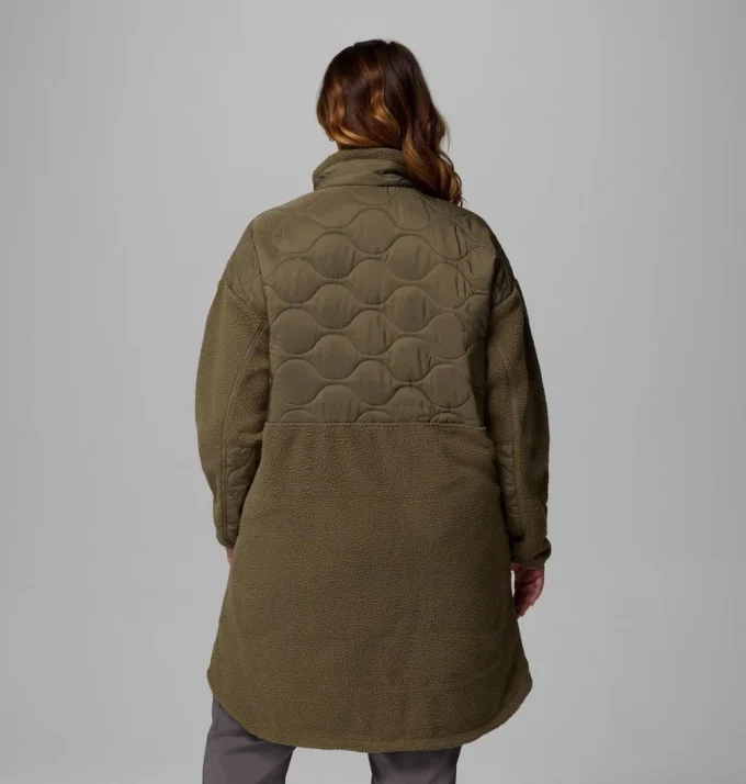 Damen Cloud Point™ Lange Fleecejacke – Übergröße
