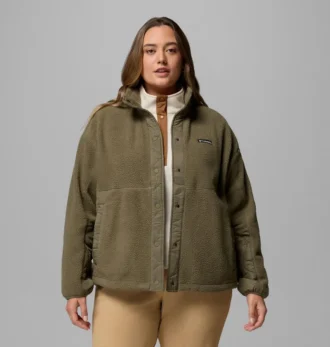 Damen Cloud Point™ Snap Fleece Jacke – Übergrößen