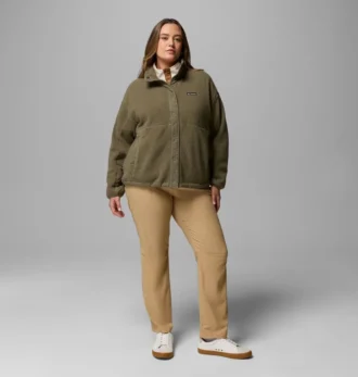 Damen Cloud Point™ Snap Fleece Jacke – Übergrößen