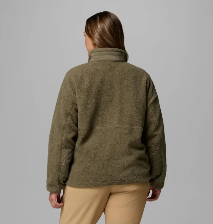 Damen Cloud Point™ Snap Fleece Jacke – Übergrößen
