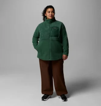 Damen Columbia Lodge™ Sherpa Fleecejacke mit durchgehendem Reißverschluss – Übergrößen