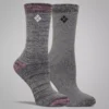 Damen-Crew-Socken aus Space-Dye-Wolle – 2er-Pack