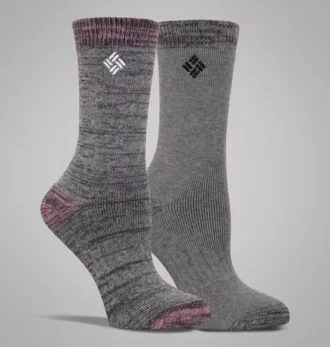 Damen-Crew-Socken aus Space-Dye-Wolle – 2er-Pack