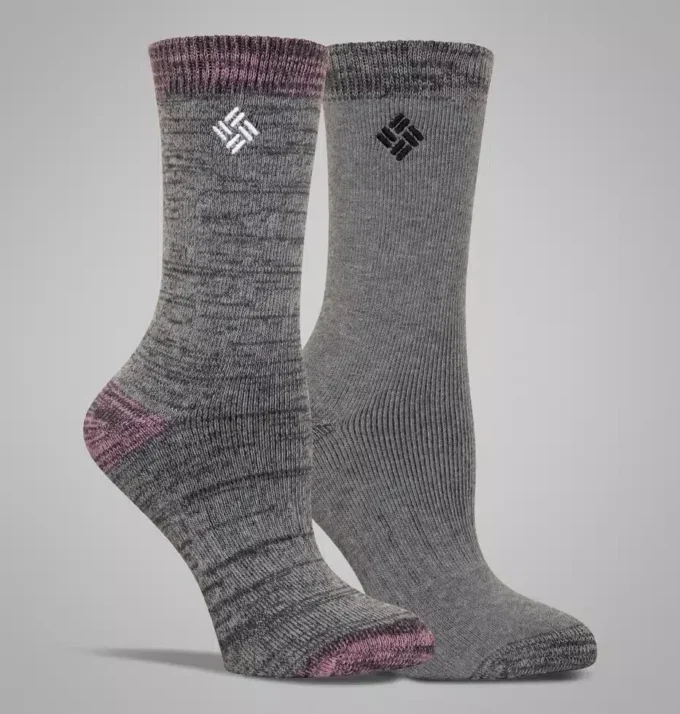 Damen-Crew-Socken aus Space-Dye-Wolle – 2er-Pack