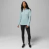 Damen Crystal Leaf™ Omni-Heat™ Helix Pullover mit halbem Reißverschluss
