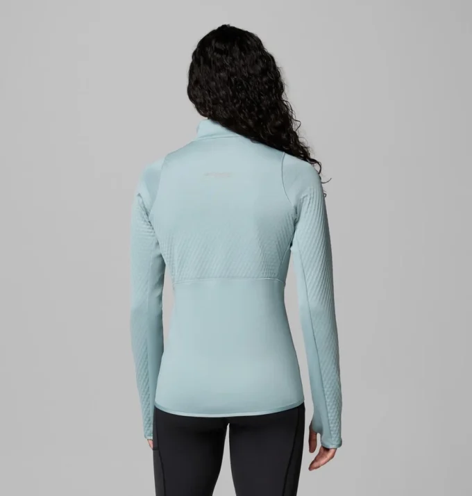 Damen Crystal Leaf™ Omni-Heat™ Helix Pullover mit halbem Reißverschluss