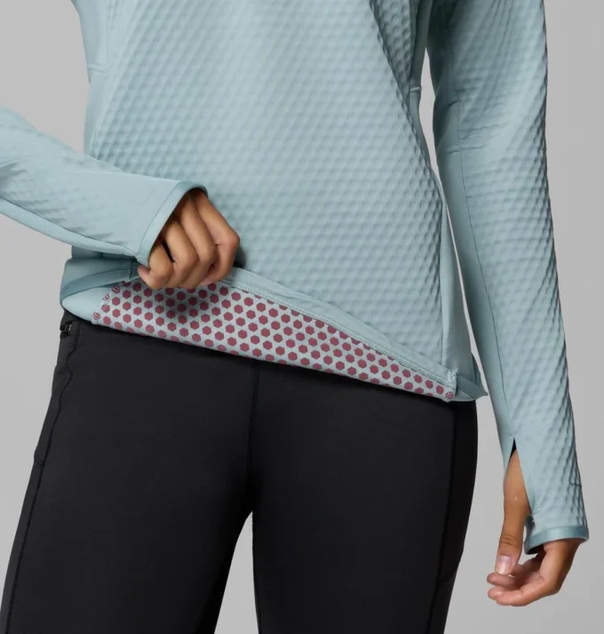 Damen Crystal Leaf™ Omni-Heat™ Helix Pullover mit halbem Reißverschluss