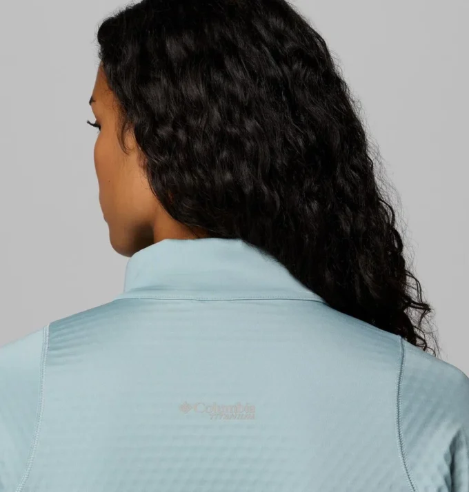 Damen Crystal Leaf™ Omni-Heat™ Helix Pullover mit halbem Reißverschluss