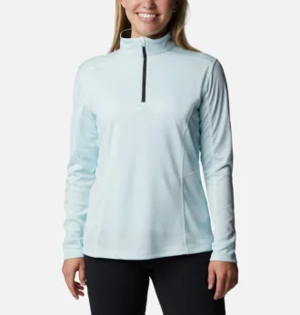 Damen-Golfpullover mit Viertelreißverschluss