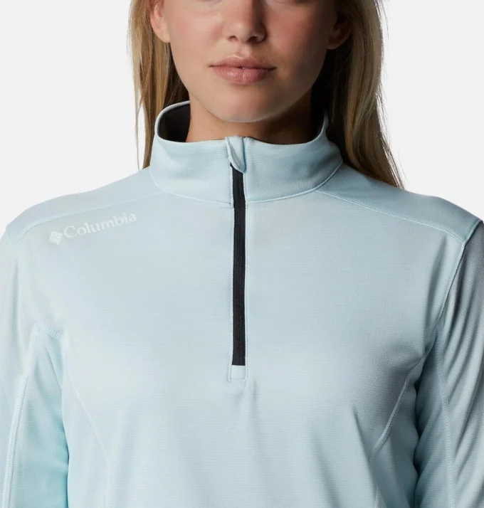 Damen-Golfpullover mit Viertelreißverschluss