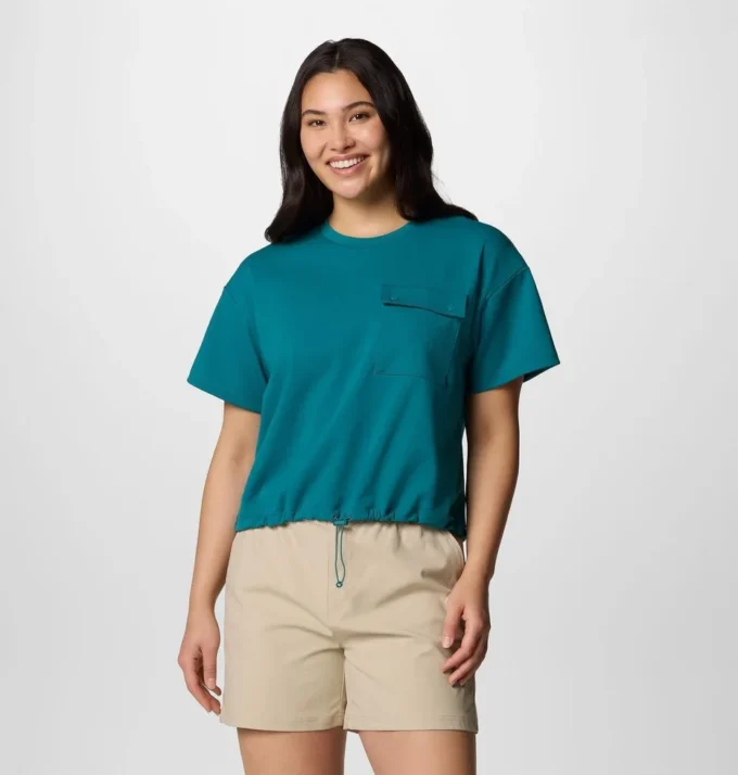 Damen Granite Point™ Strick-Shirt mit kurzen Ärmeln