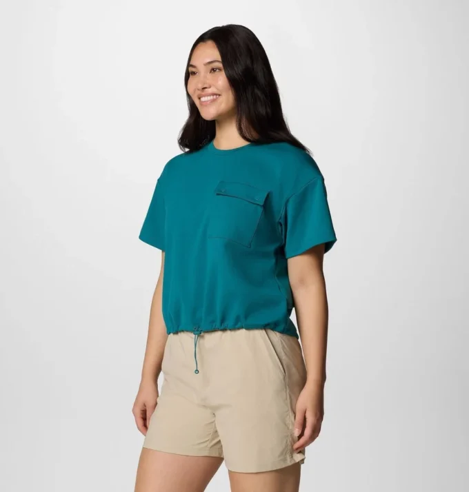 Damen Granite Point™ Strick-Shirt mit kurzen Ärmeln