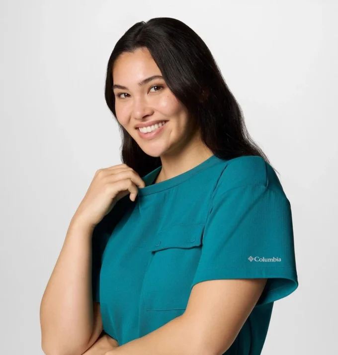 Damen Granite Point™ Strick-Shirt mit kurzen Ärmeln