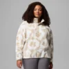 Damen Helvetia™ II bedruckter, verkürzter Fleece-Pullover mit halben Druckknöpfen
