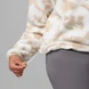 Damen Helvetia™ II bedruckter, verkürzter Fleece-Pullover mit halben Druckknöpfen