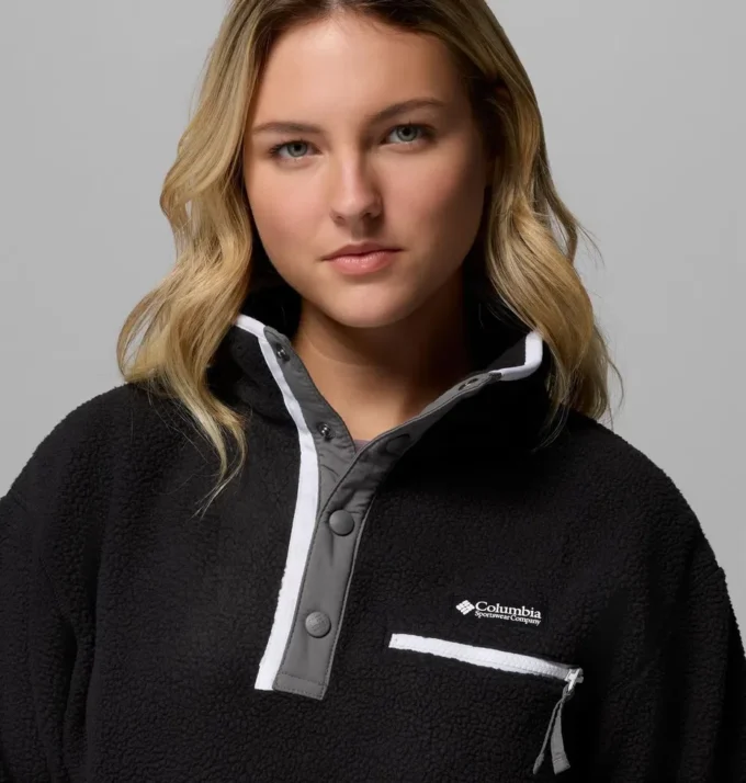 Damen Helvetia™ II Cropped Half Snap Fleece Pullover Damen Helvetia™ II Cropped Half Snap Fleece Pullover