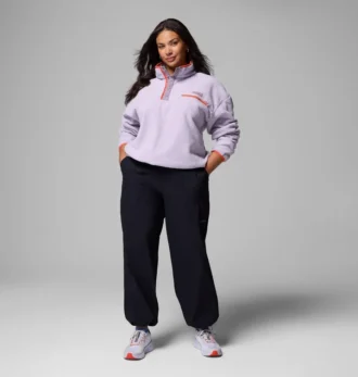 Damen Helvetia™ II Kurzer Fleece-Pullover mit halben Druckknöpfen – Übergrößen