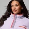 Damen Helvetia™ II Kurzer Fleece-Pullover mit halben Druckknöpfen – Übergrößen