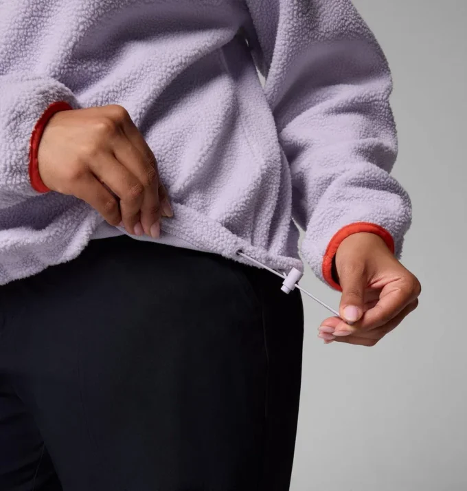 Damen Helvetia™ II Kurzer Fleece-Pullover mit halben Druckknöpfen – Übergrößen