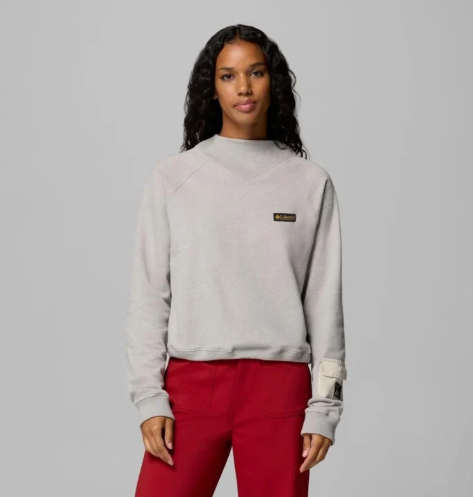 Damen High Cascades™ Crop French Terry Langarmshirt