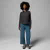 Damen Holly Hideaway™ Waffel-Shirt mit halbem Druckknopfverschluss