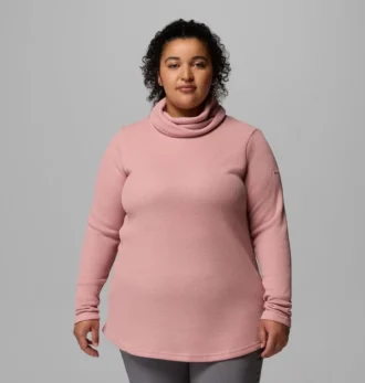 Damen Holly Hideaway™ Waffelpullover mit Rollkragen – Übergröße