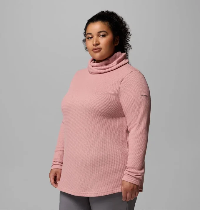 Damen Holly Hideaway™ Waffelpullover mit Rollkragen – Übergröße Damen Holly Hideaway™ Waffelpullover mit Rollkragen – Übergröße