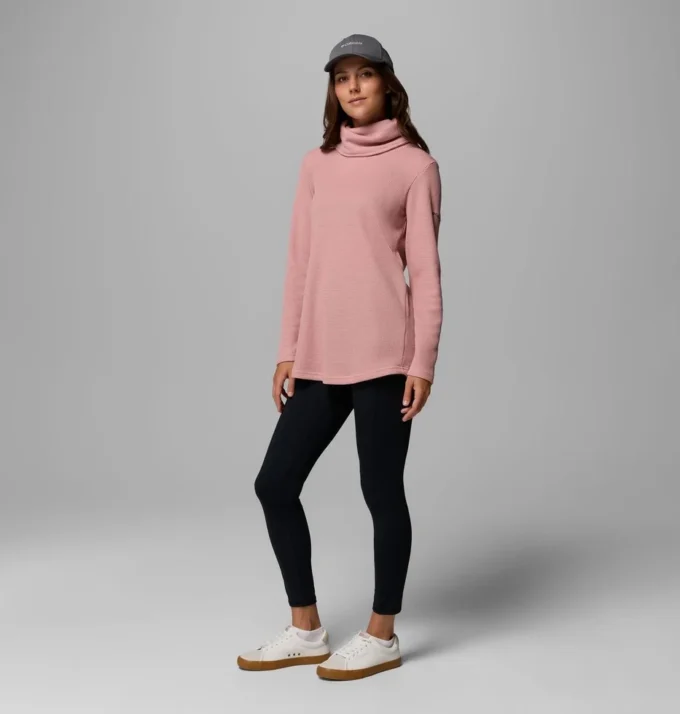 Damen Holly Hideaway™ Waffle Cowl Neck Pullover