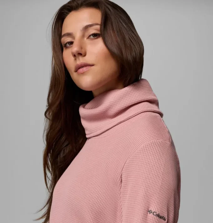 Damen Holly Hideaway™ Waffle Cowl Neck Pullover